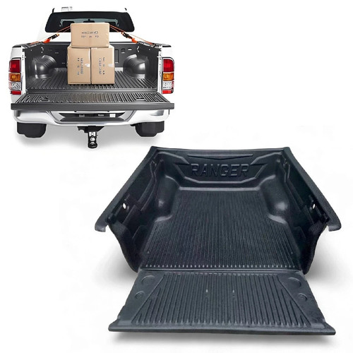 Black pickup truck bed liner - black,