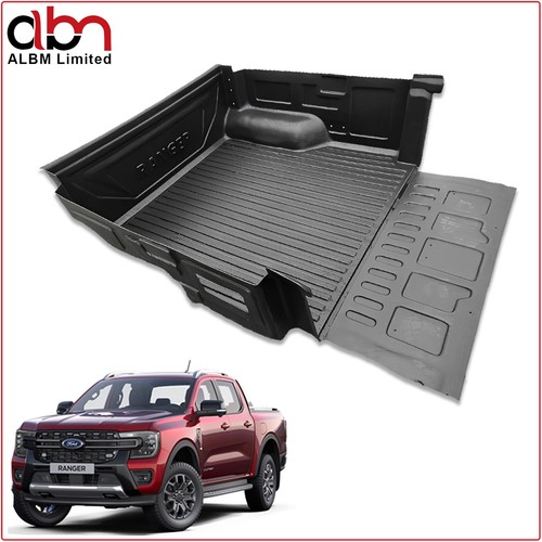 Black pickup truck - pickup, bed