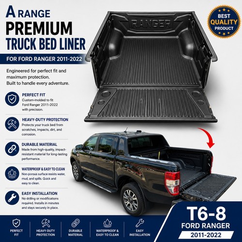 Black pickup truck - black, liner