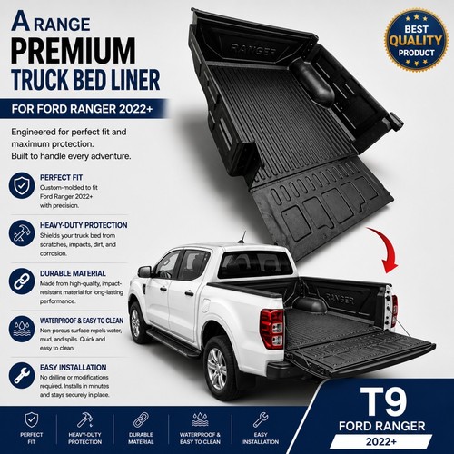 Black pickup truck bed liner - pickup,