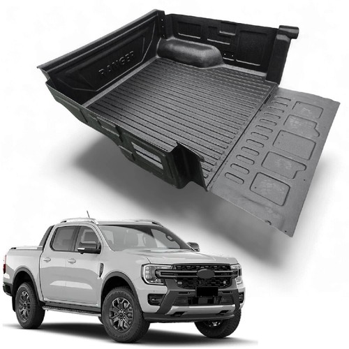 Black pickup truck load bed - pickup,
